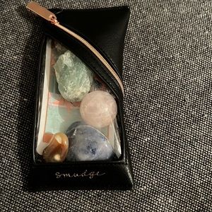 smudge wellness-  crystals and reset card in pouch